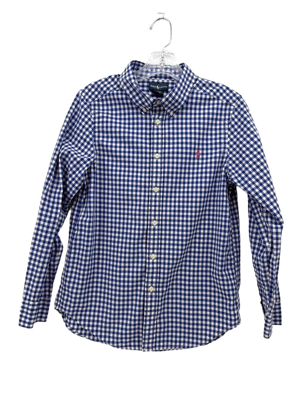 Polo by Ralph Lauren Navy and White Gingham Button-Down Shirt